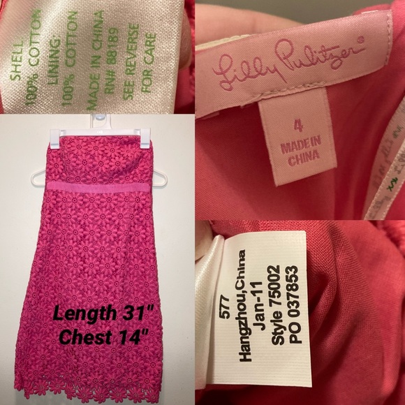 Lilly Pulitzer Bowen Strapless Floral Lace Dress - Picture 4 of 5